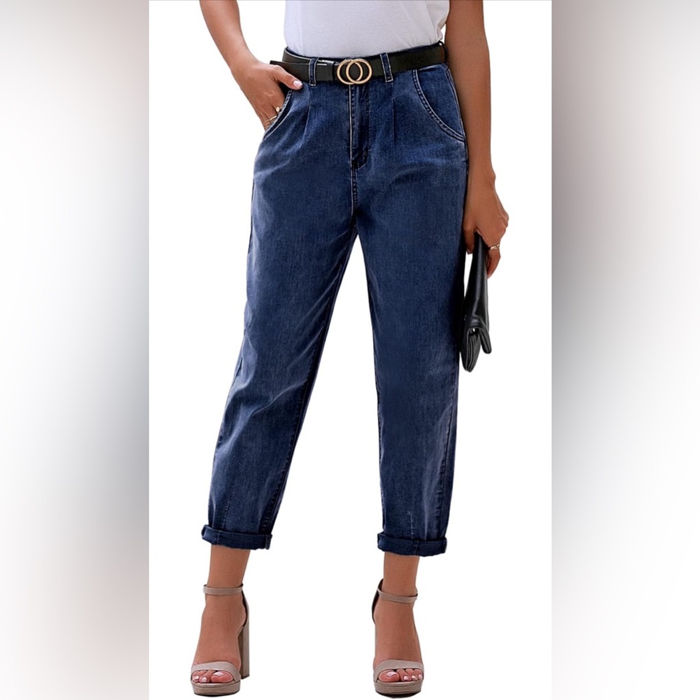 Women Trendy High Waisted Stretchy Loose Jeans for Women Denim Pants